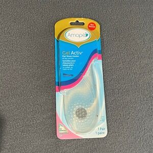 Amope Gel Activ Flat Shoes Insoles All Day Comfort 1 Pair Women's Sizes 5-10 NEW